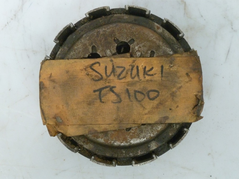 Suzuki TS100 clutch basket.
