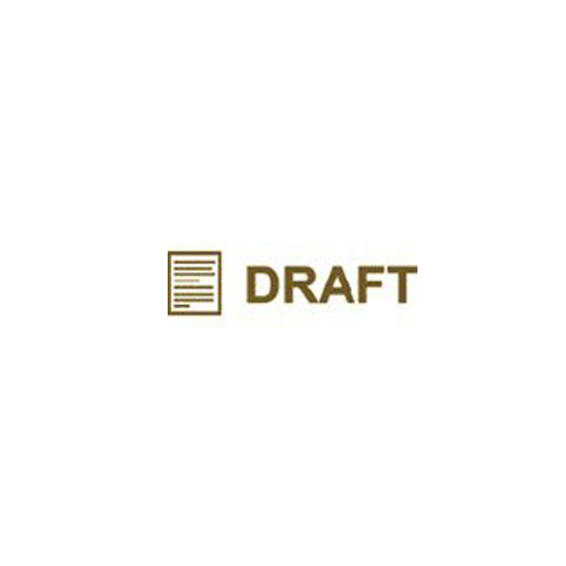 DRAFT With Letter Self-Inking Stamp -Brown