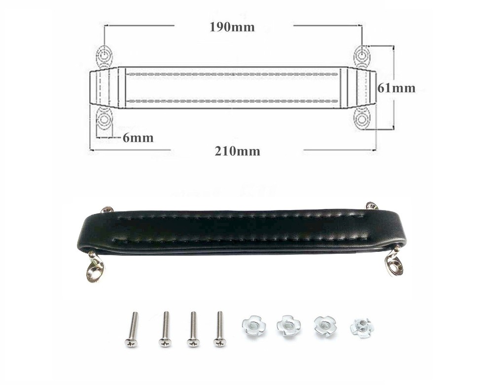 Black Leather Style Guitar Amplifier Handle Strap For Fender Amp Instruments B
