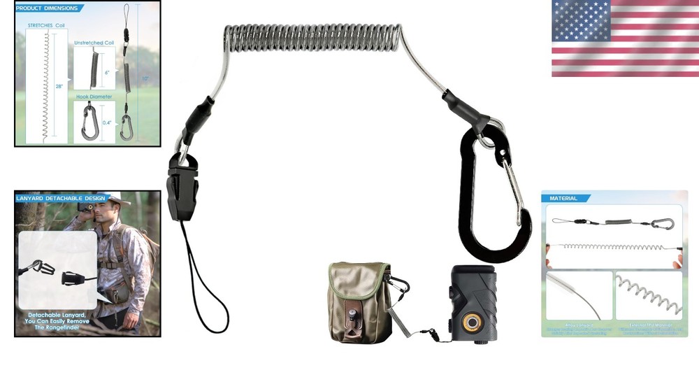 Lightweight Waterproof Rangefinder Tether - Stretchable Lanyard for Adventurers