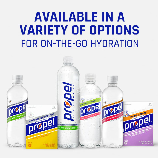Propel Grape Electrolyte Water Drink Mix 10 Packets, Zero Calorie & Sugar