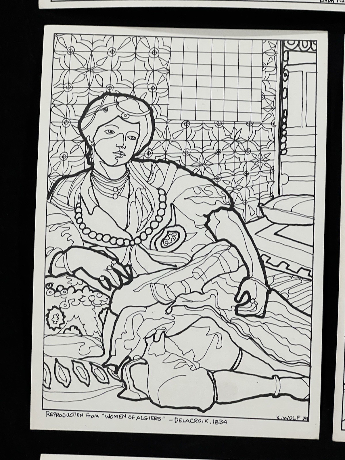 VTG 1974 Doodle Art Coloring Postcard Lot 10 Open Door Enterprises Unused