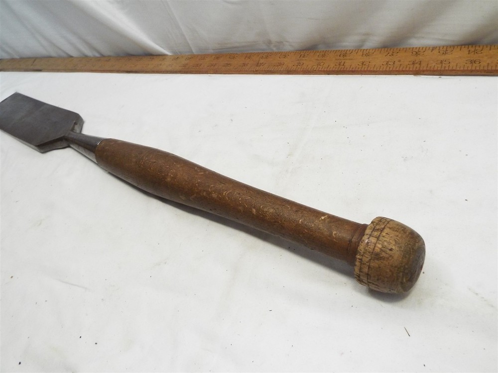 Early Riverside Tool Co Slick Chisel Timber Framing 3" Boat Makers Nice Handle