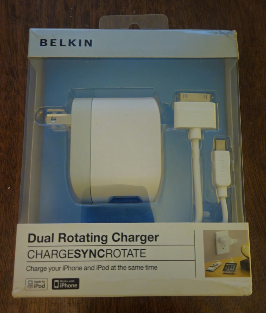 Belkin Dual Rotating Charger Ipod 32pin 1g 2g 3g 4g