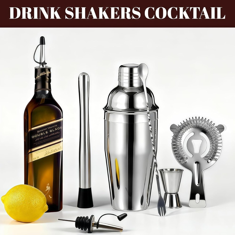 Cocktail Shaker Set Bartender Kit,Professional Bar Set, Martini Shaker, Jigger,