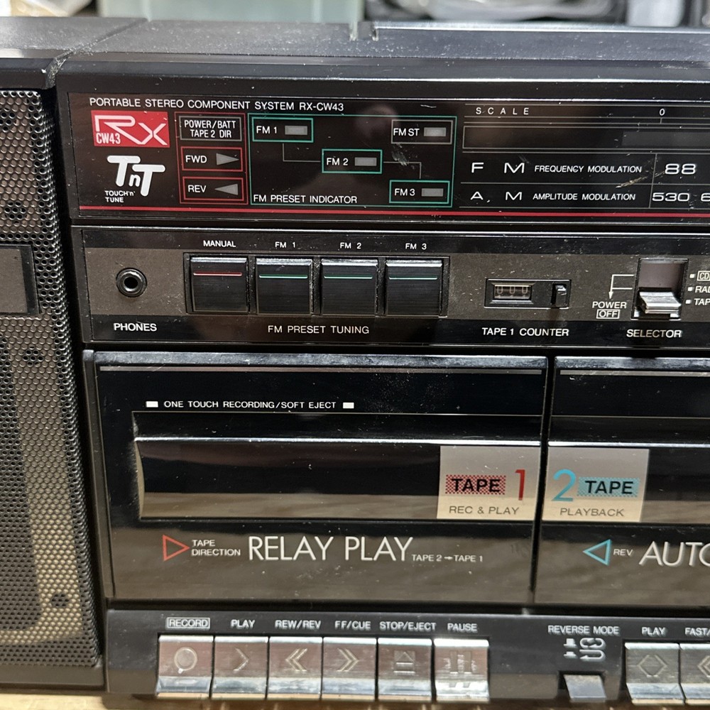 Panasonic RX-CW43 Dual Auto Reverse Stereo Cassette Record READ
