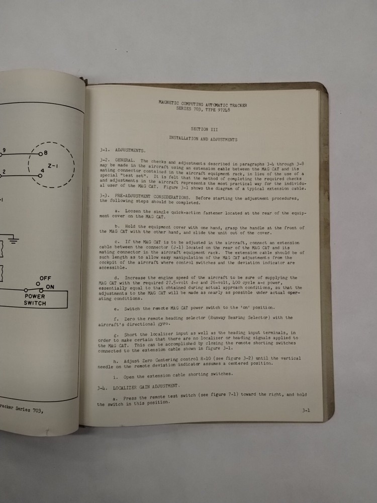 Wilcox Series 703/Type 97248 Magnetic Computing Automatic Tracker Instruction