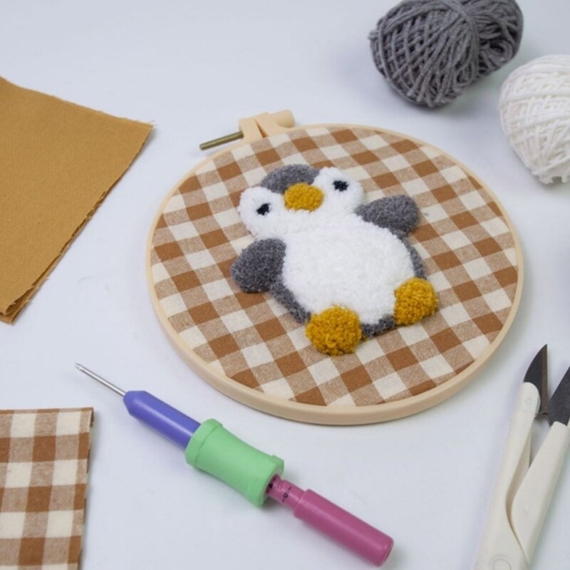 Adjustable Embroidery Pen with 2.2mm Needle Tip and Threader Punching Needle Set