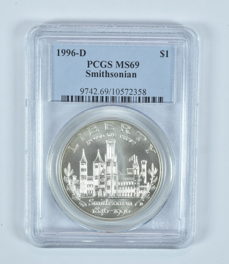 1996-D Smithsonian Commemorative Dollar MS69 PCGS Blue Label