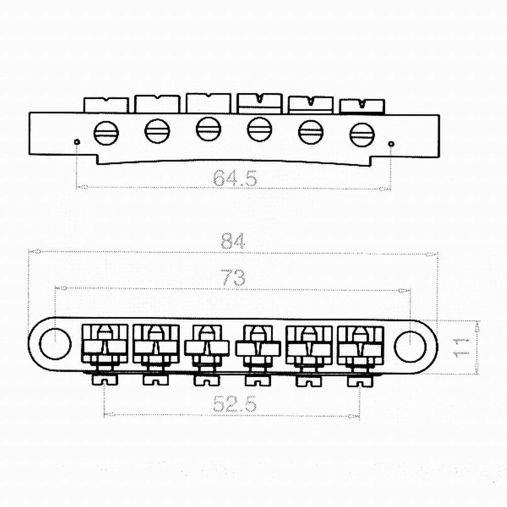 Adjustable Saddle Bridge Tailpiece Tune-O-Matic Studs Posts for Les Paul LP SG