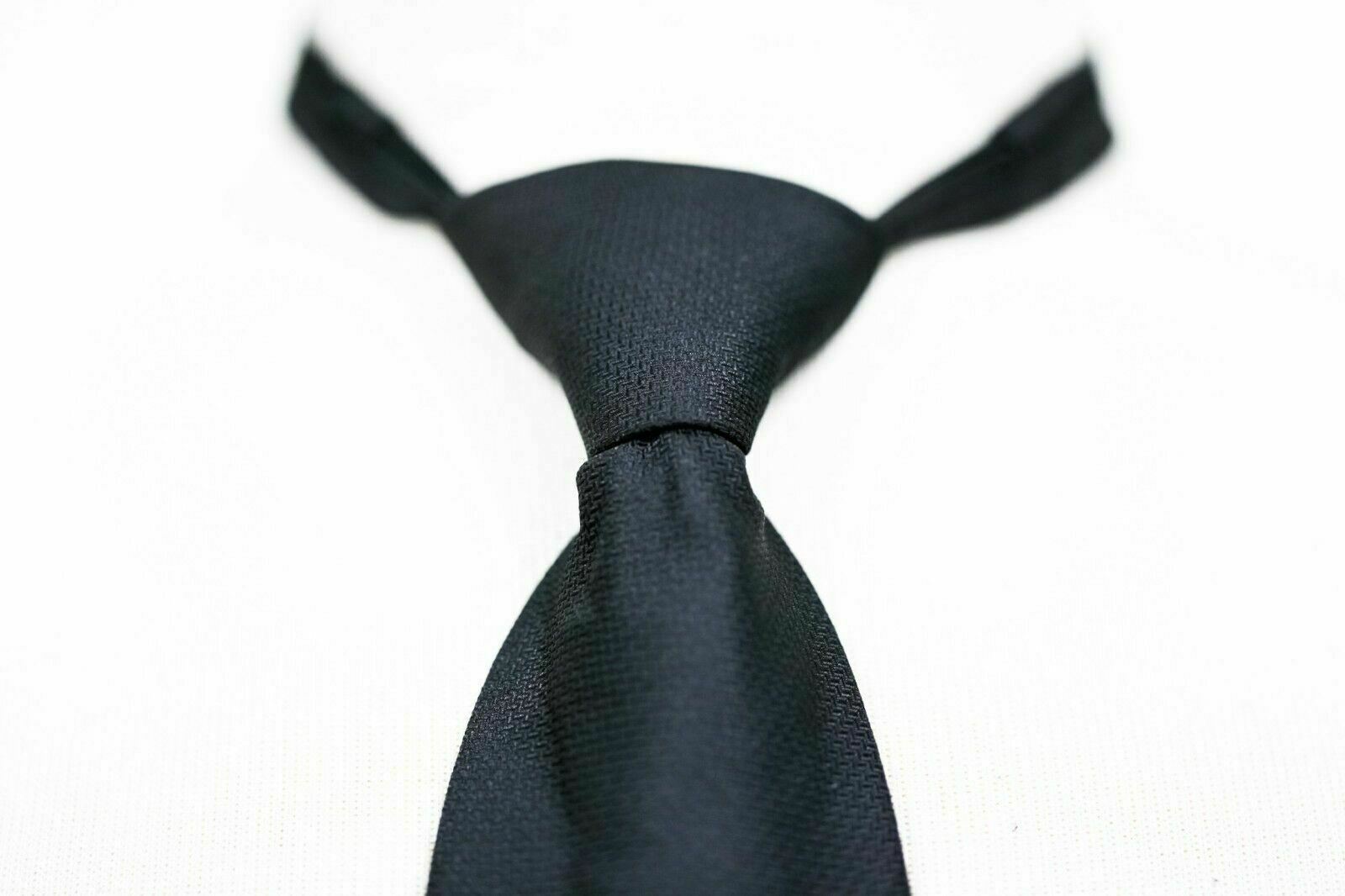 Brand New Men or Boys Pre-Tied Black Zipper Tie Easy Dress Clothing Accessory