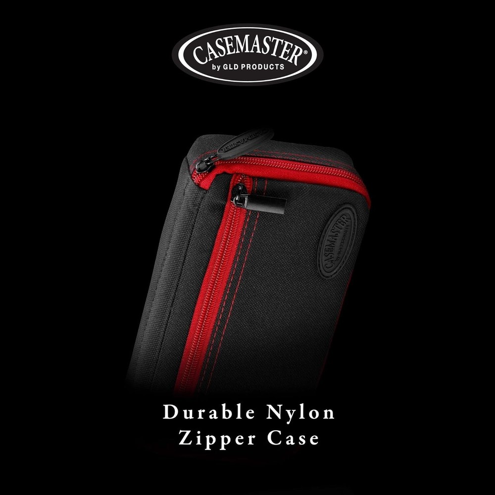 Casemaster by GLD Products Plazma Dart Case Black with Ruby Zipper, Ruby Trim