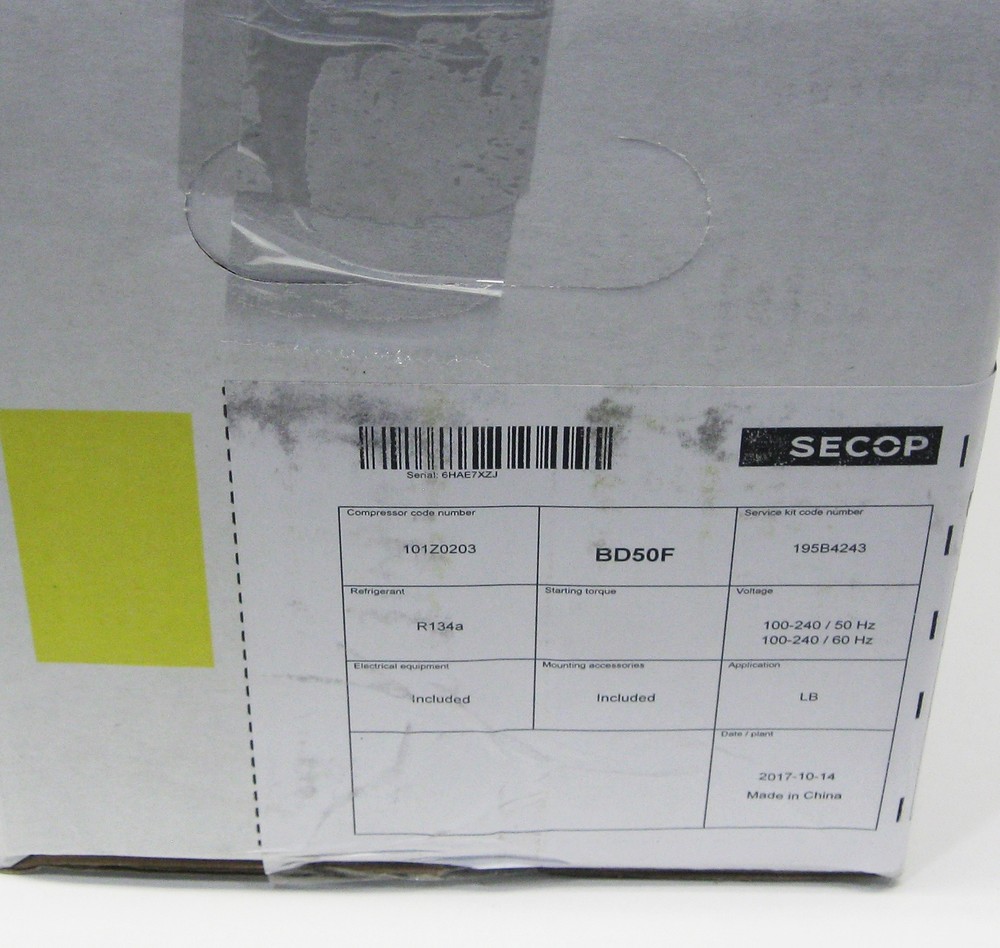 Secop BD50F Direct Current (DC) Mobile Compressor 12/24V R134a 1101Z0203