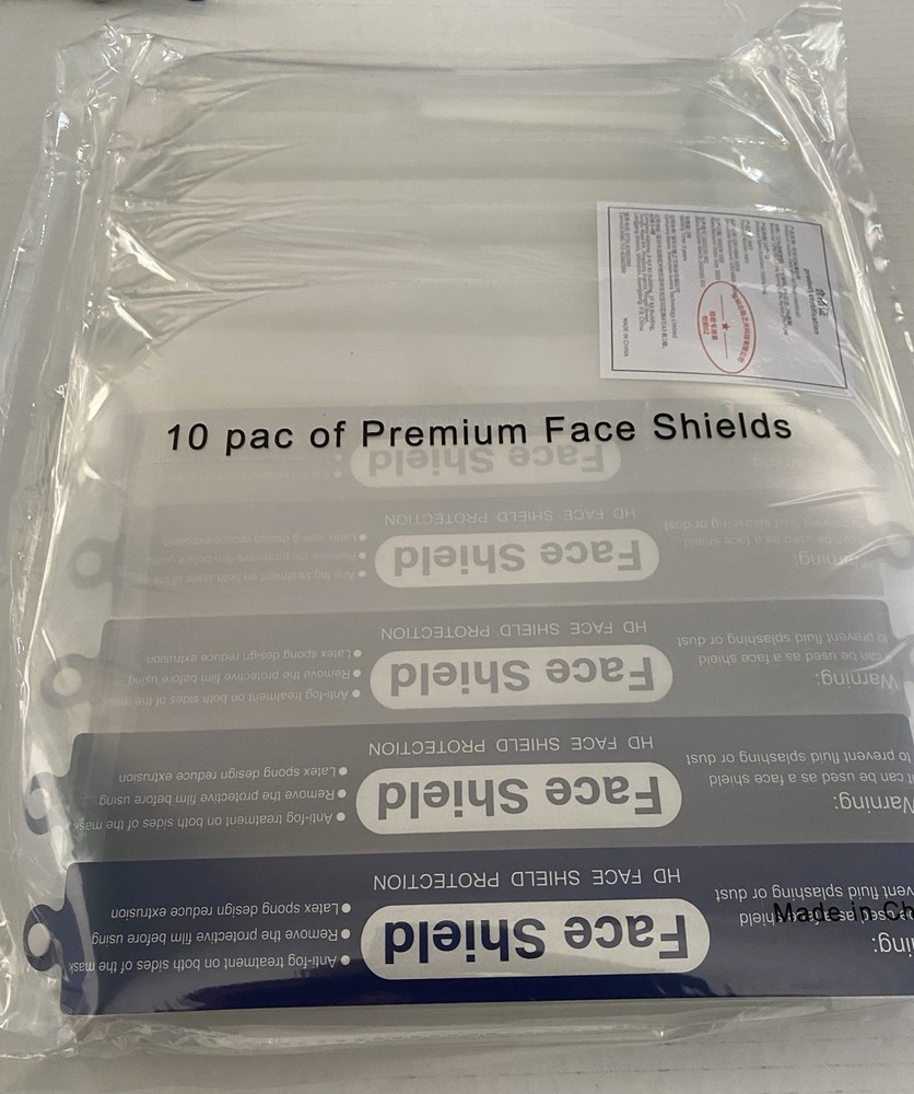 New 10 Pack Face Shield Safety Protective Isolation Mask