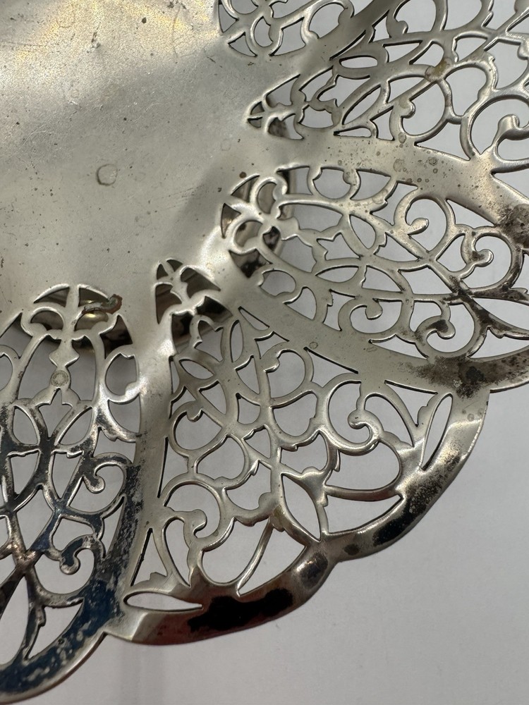 Antique 6” Silverplate Lovelace Pedestal Dish 1429 Wm Rogers Epns