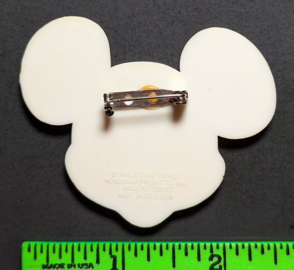 Mickey Mouse Disney Plastic Pinback Pin