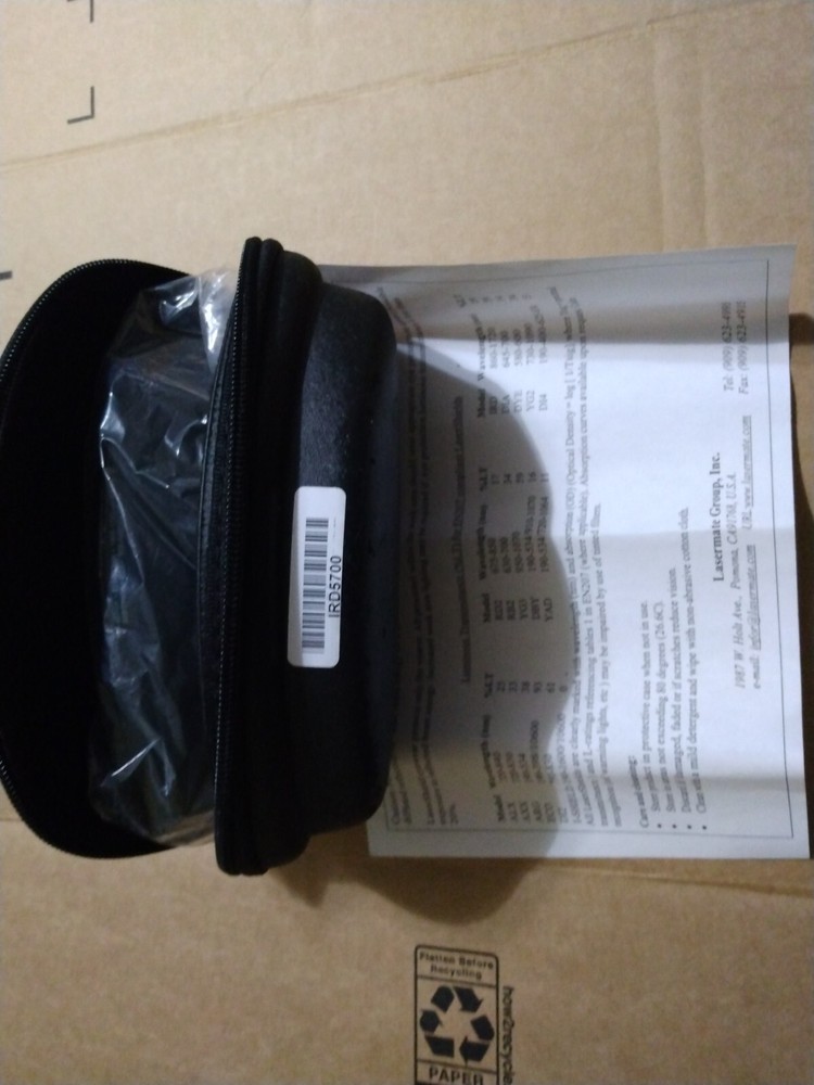 Lasermate IRD5700 Laser Shield Protective Eyewear Green.