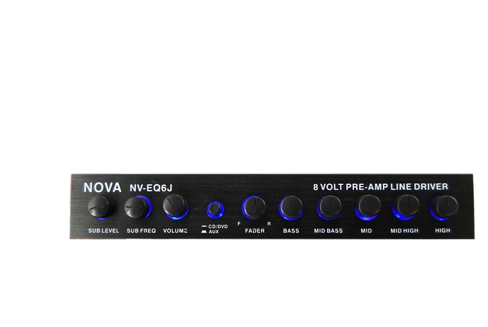 NEW! Car In Dash 5 Band Parametric Equalizer & Pre-Amp Subwoofer Gain Control
