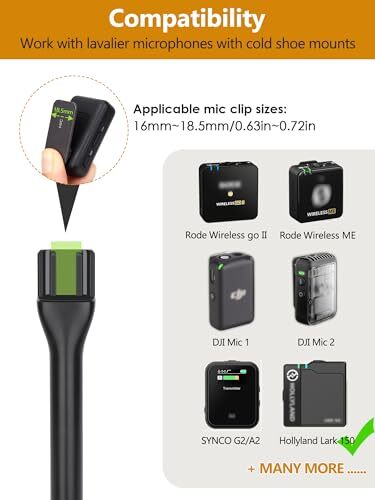 Interview Microphone Handheld Adaptor for Rode Wireless Mic Handle & Mic Cover