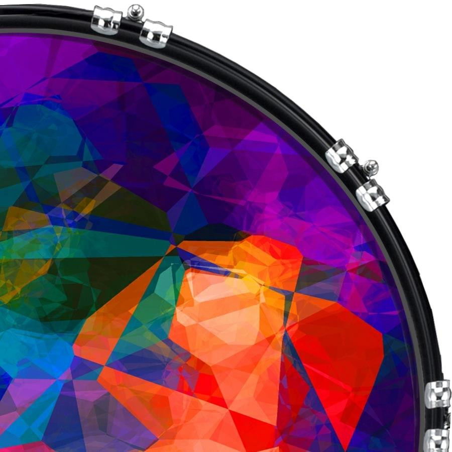 20" Custom Bass Kick Drum Front Head Graphical Colorful 11