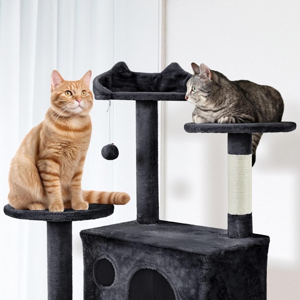 Larget Cat Tree, 80in Multi-Level Cat Tower with Cat Scratching Posts, Double...