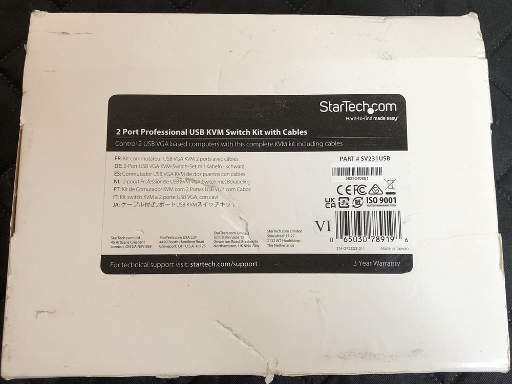 StarTech.com (SV231USB) 2-Ports External KVM switch USB