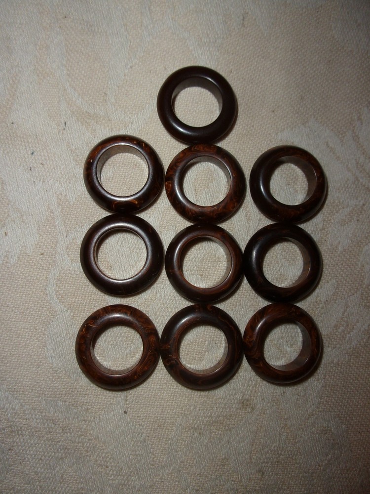 Vintage bakelite ring size 5 small Brown NOS