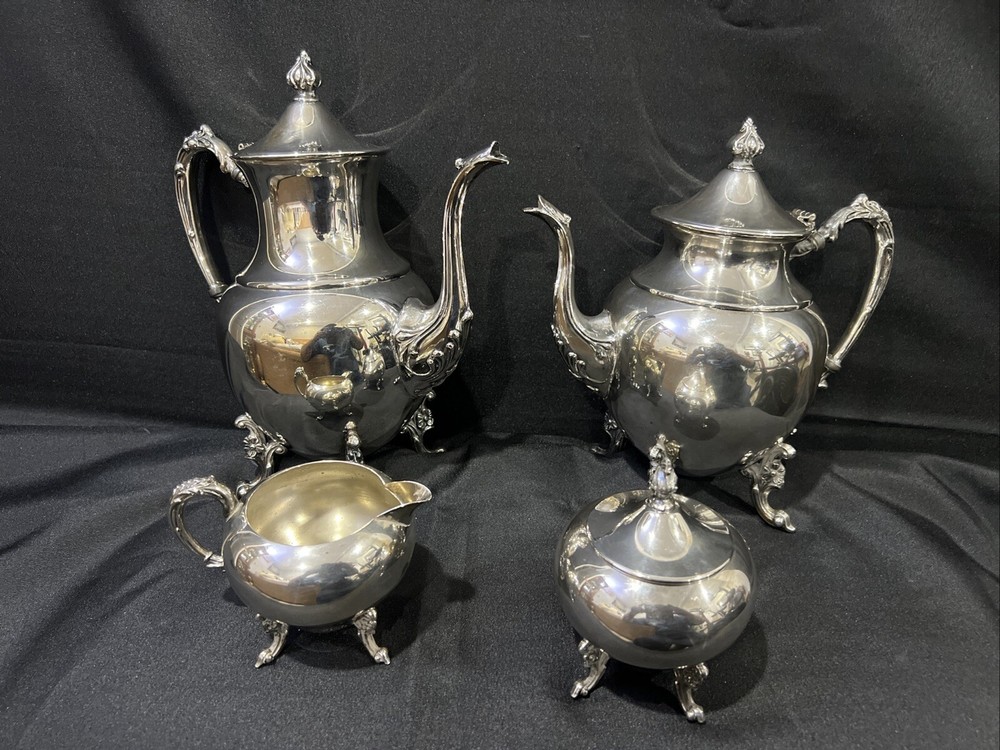 Vintage Silver Plate Tea Set Coffee Service 4 Piece
