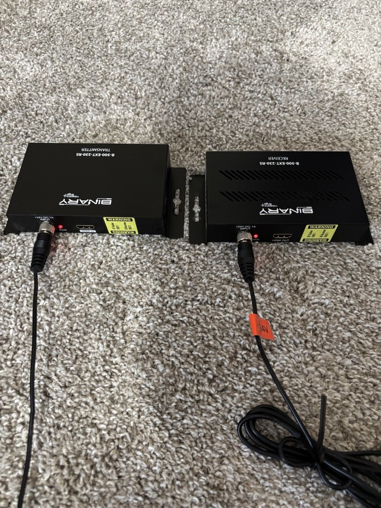 Binary B-500-EXT-230-RS HDMI Extender Transmitter Receiver Set, RS-232, Network