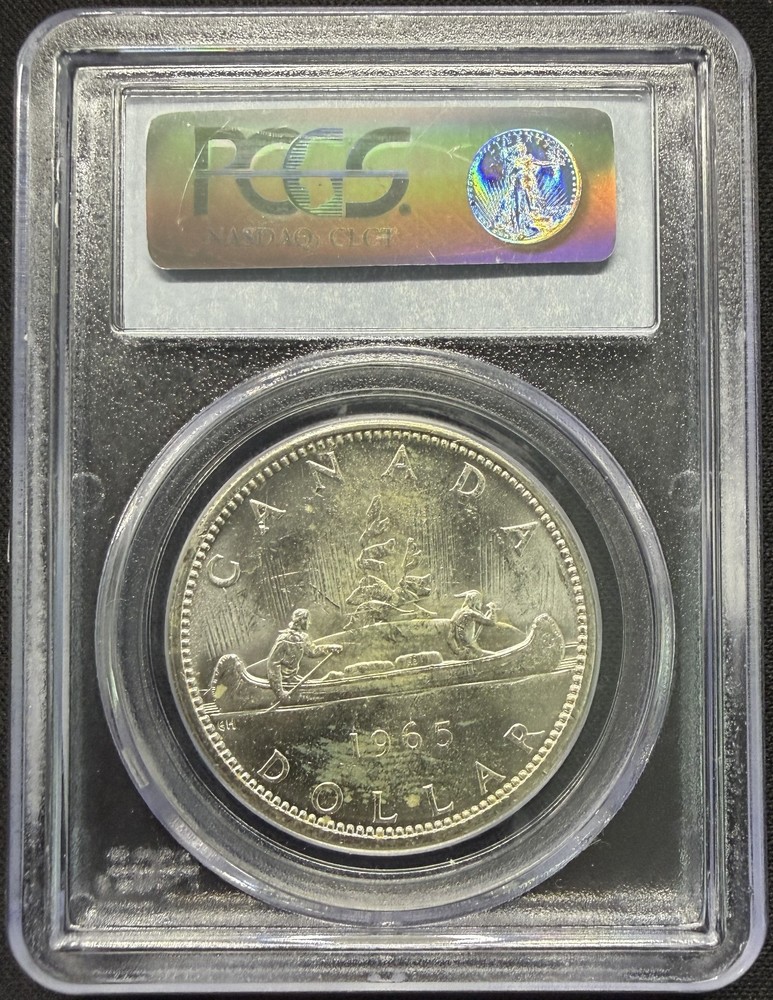 Canada - 1965 Type 5 Silver Dollar - PCGS MS63 - LUSTROUS & CHOICE SURFACES!