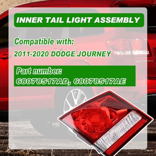 Tail Light LED Compatible with 2011-2020 Dodge Journey Inner Left Driver Side