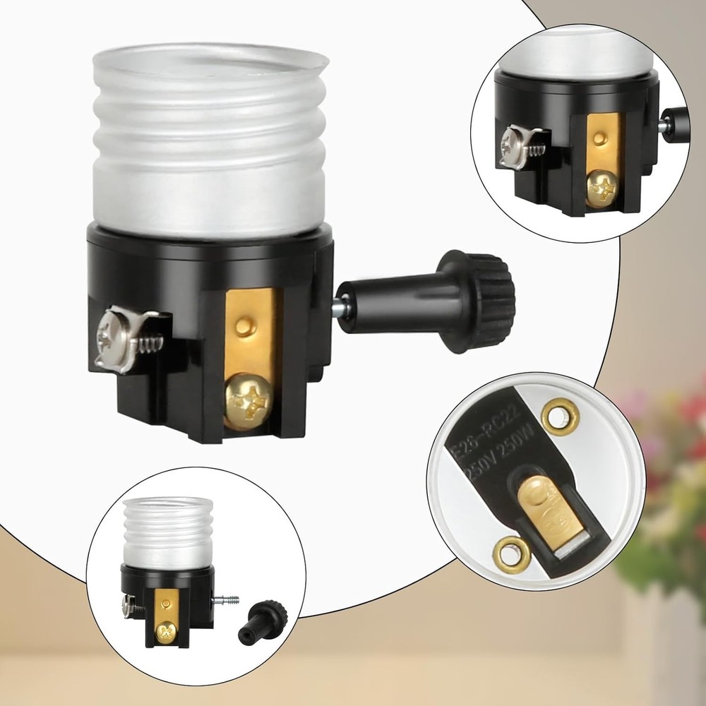 3 Way Lamp Socket Replacement,E26/E27 Light Repair White