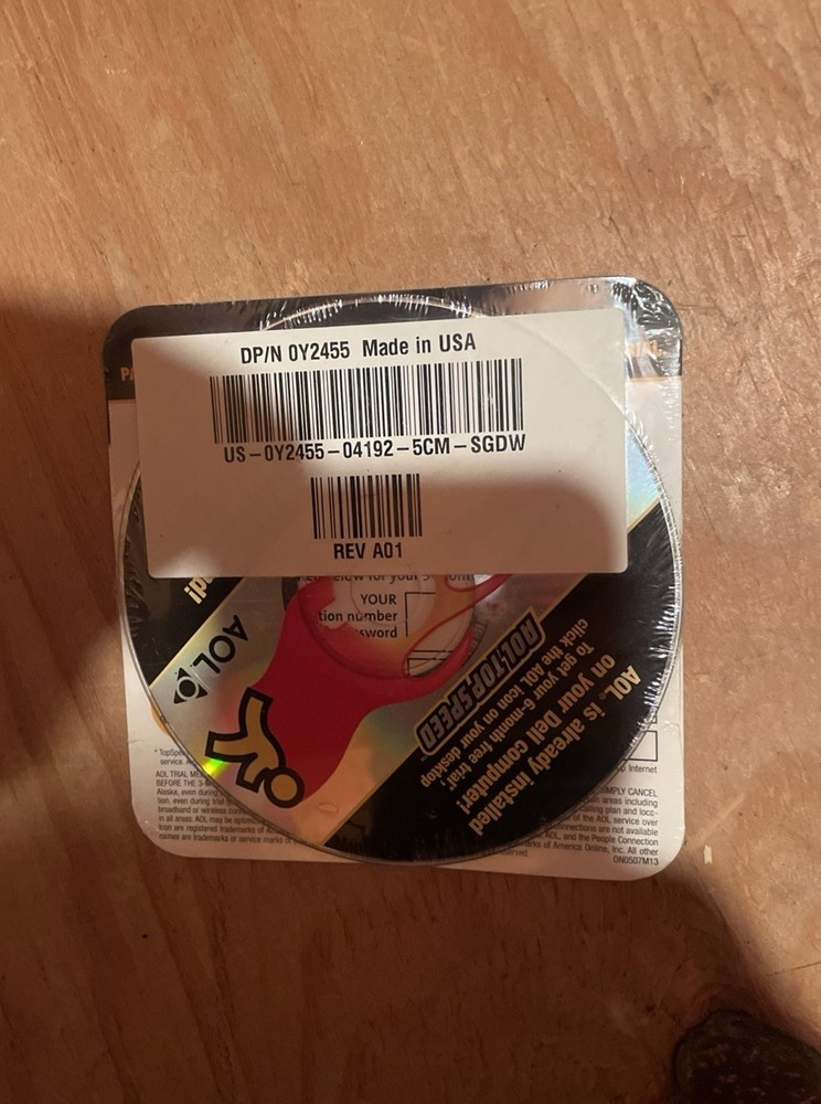 Vintage Sealed AOL Top Speed Think Fast CD Rom with Bar Code