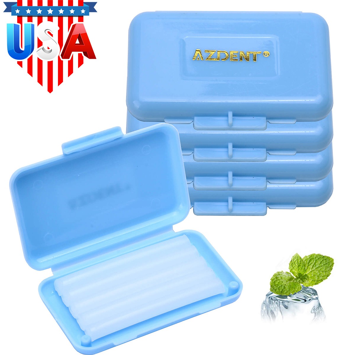 AZDENT Dental Orthodontic Wax for Relief Brackets Braces Gum Irritation 5pcs/box