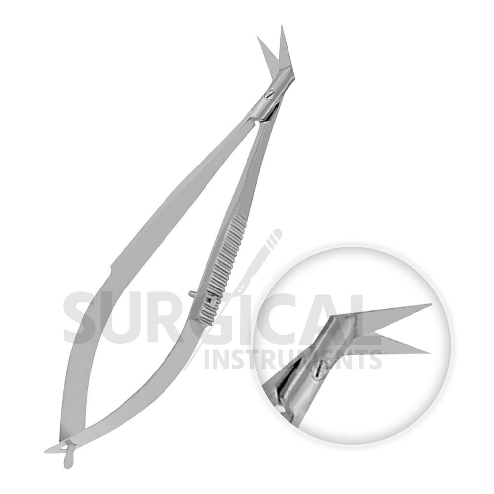 3 Pcs Micro Iris Scissors Sharp Straight Curved Angled Ophthalmic Instruments