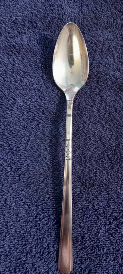 1881 Rogers Oneida Capri 1935 Sterling SilverPlate Flatware Ice Tea Soda Spoon