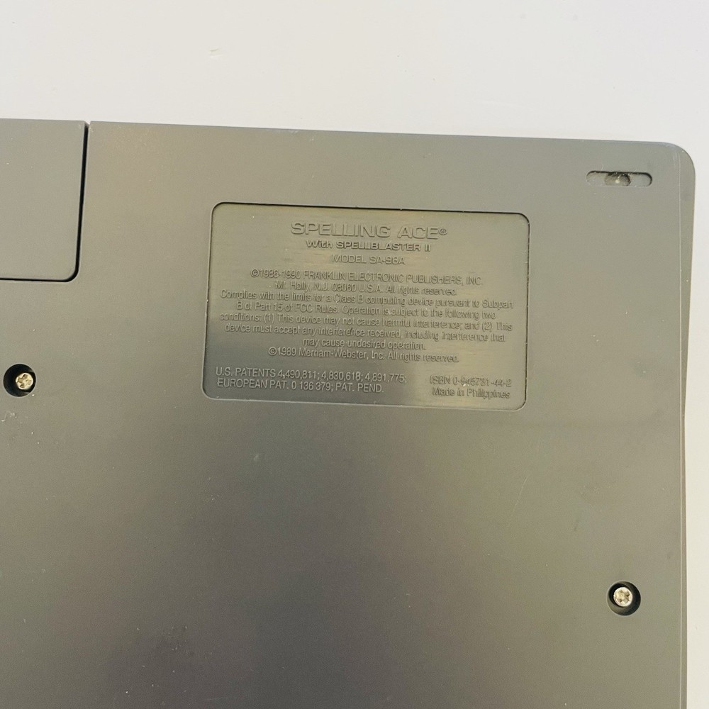 Franklin Computer Spelling Ace Second Edition Electronic Speller