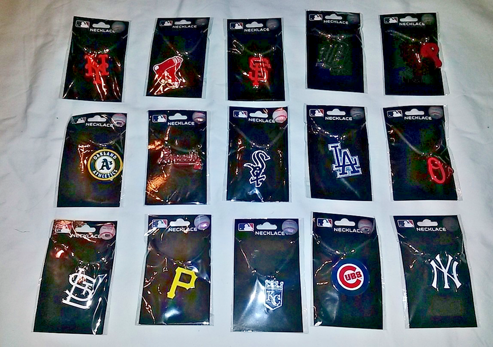 MLB CORD NECKLACE ASSORTED TEAMS (FREE SHIP)