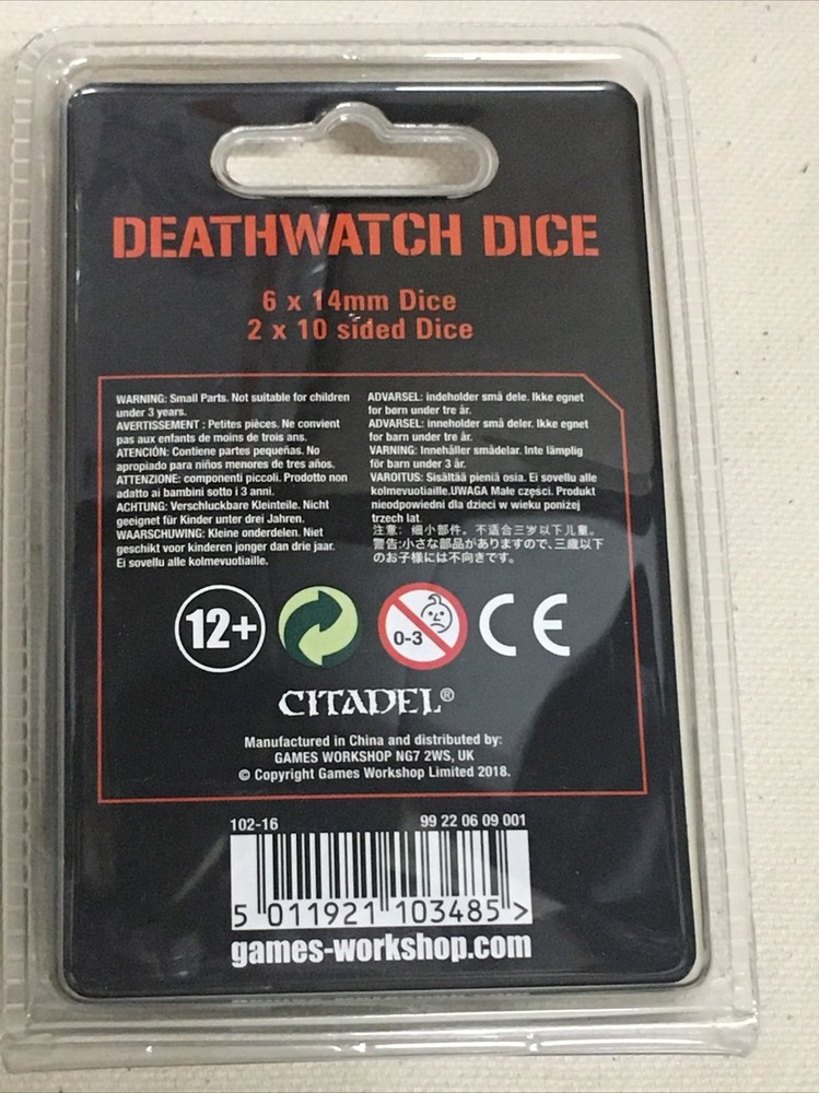 Kill Team Deathwatch Dice Set Warhammer 40K D6 D10 OOP