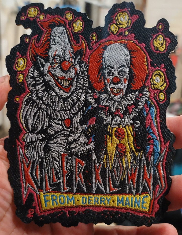 Killer Klowns From Outer Space Pennywise IT Woven Patch Laser Cut Sew On