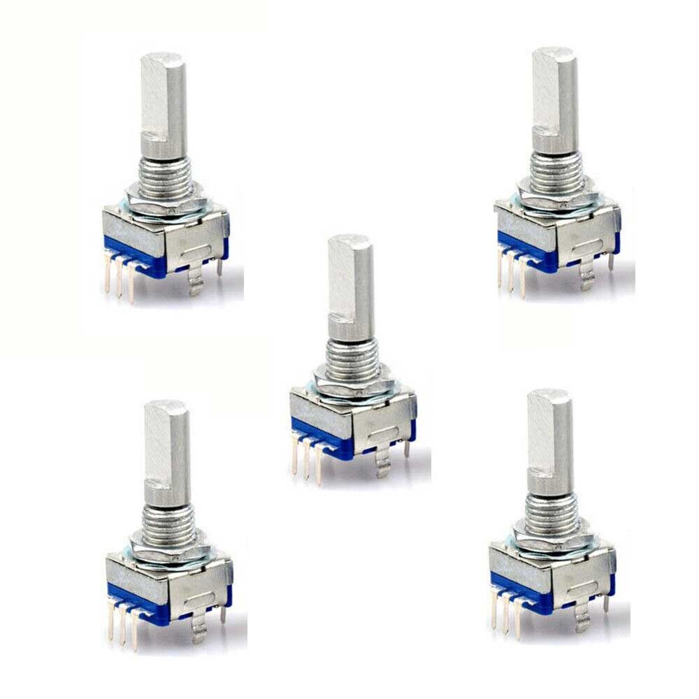 10Pcs Rotary Encoder Switch EC11 Audio Digital Potentiometer with Handle 20 mm