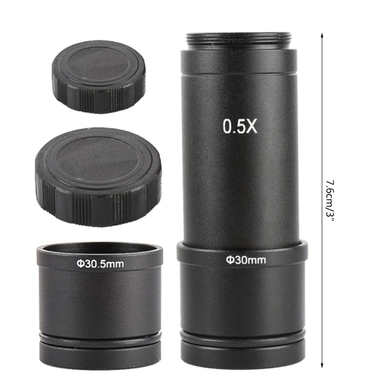0.5X C Mount Microscope Adapter CCD Camera Eyepiece Lens for Trinocular Camera