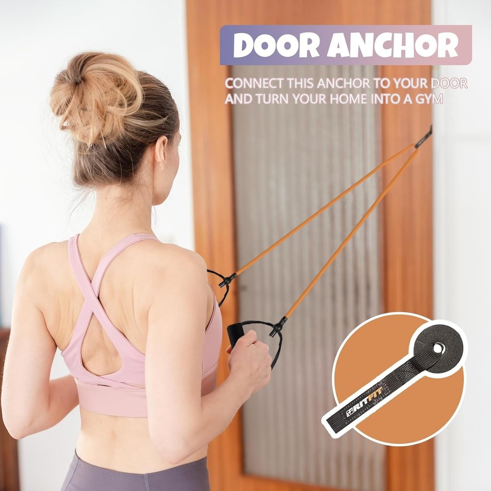 Single Resistance Exercise Band with Comfortable Handles - Ideal for Physical Th