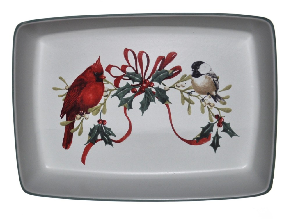 Lenox Winter Greetings Everyday 13 1/2" Rectangular Baker Casserole Baking Dish