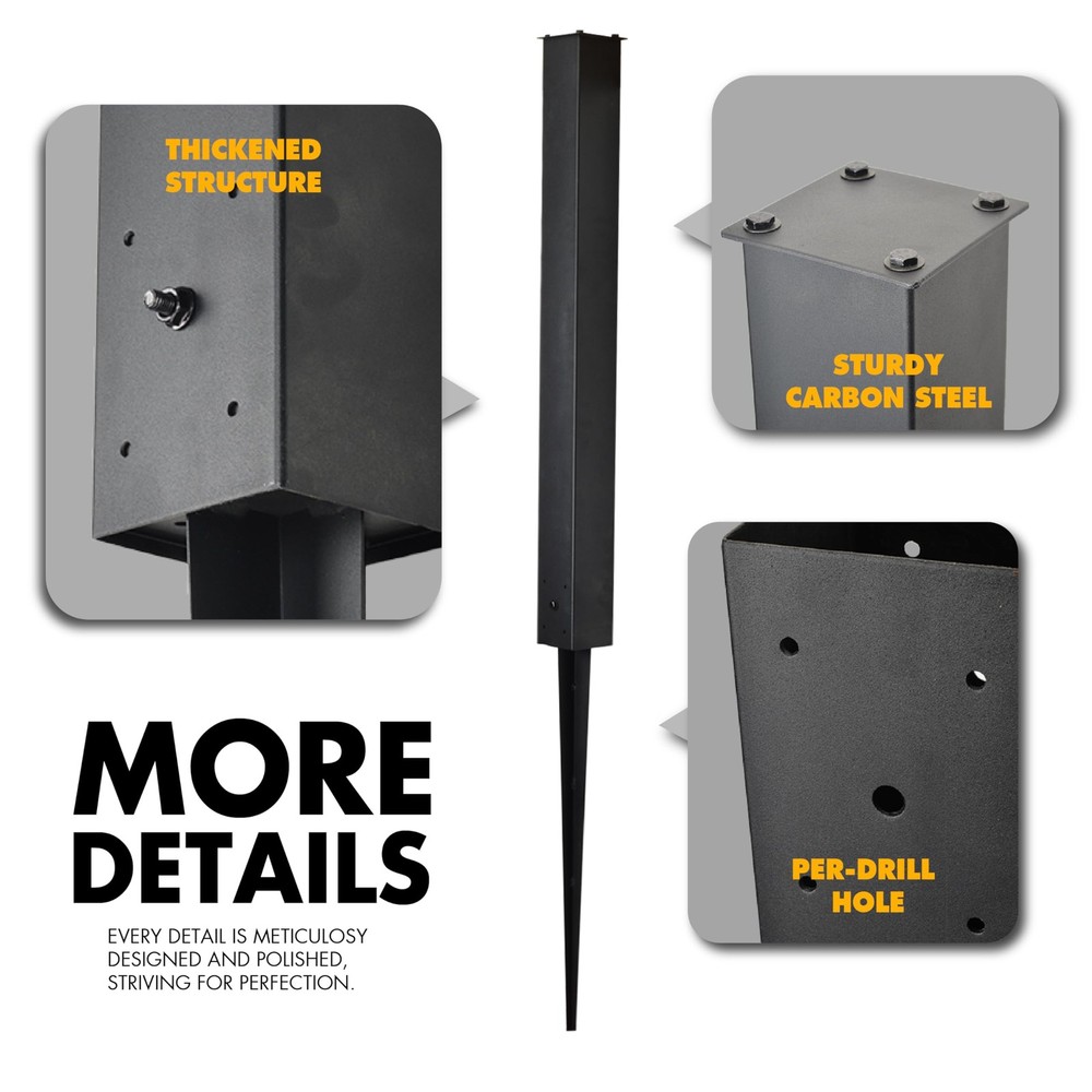 Heavy Duty Mailbox Post, 43" In-Ground Mounting Post for Use with Style 1