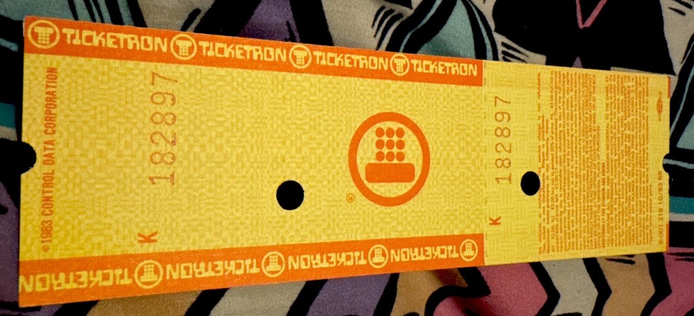 NEIL YOUNG - THE INTER. HARVESTERS -RICHFIELD COLISEUM -AUGUST 21, 1985 - TICKET