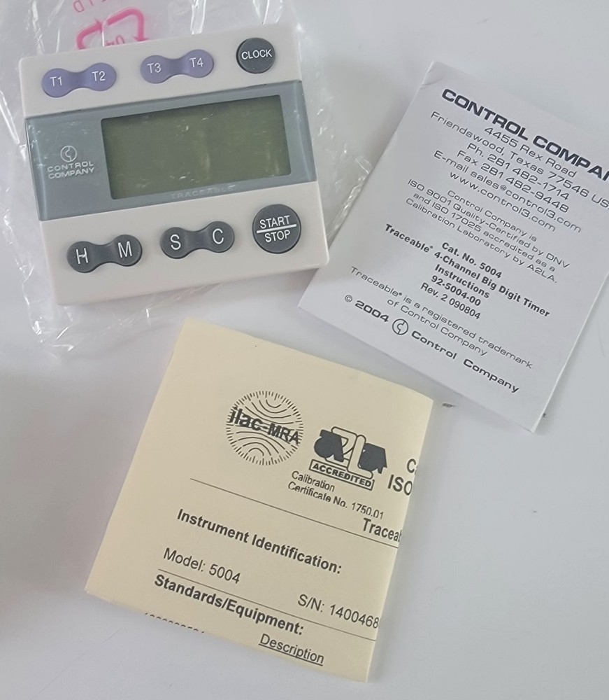 Traceable Four Channel Alarm Timer ISO 17025