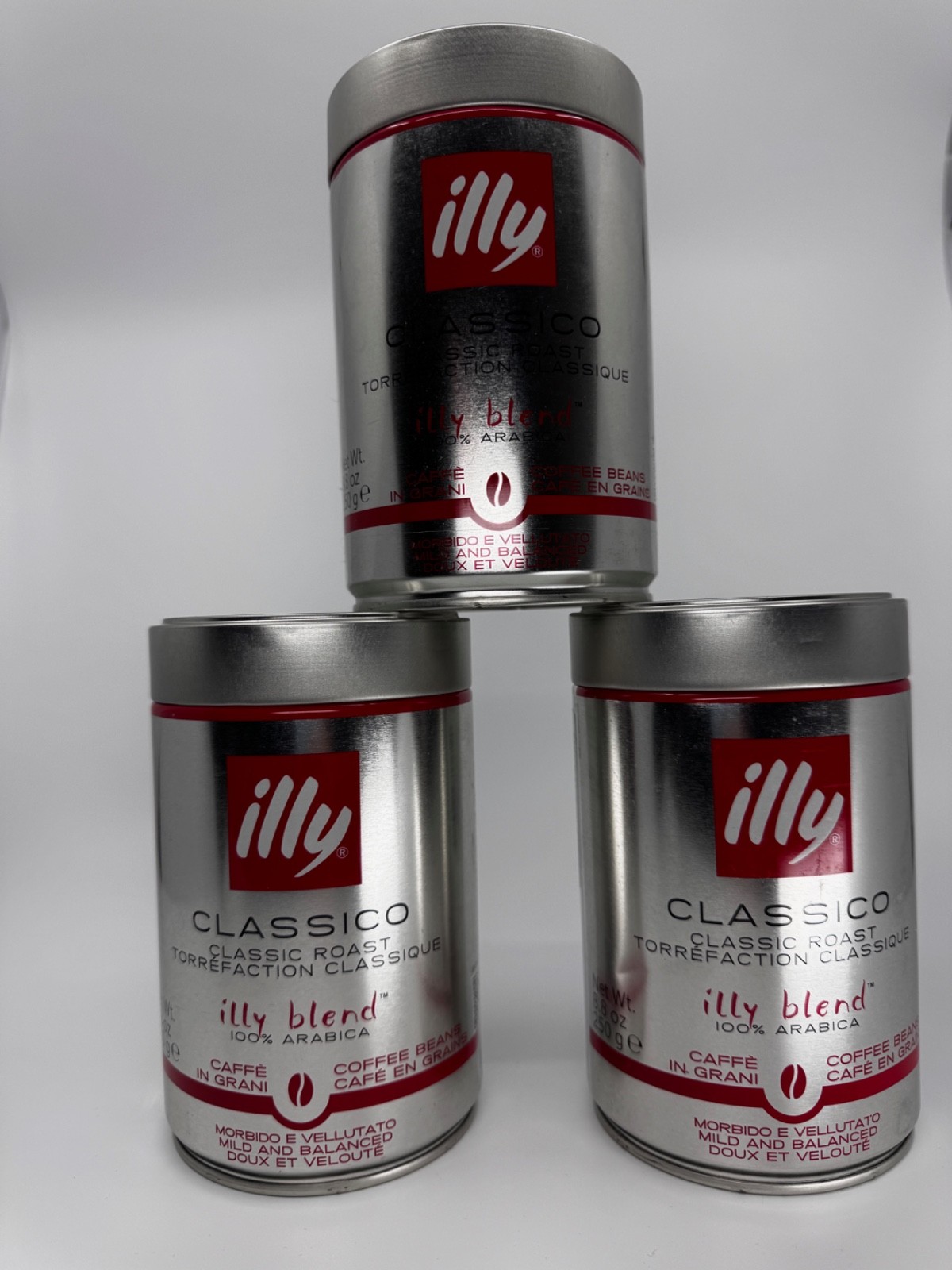 illy medium roast whole coffee beans - 3 Cans *Exp 2/2026*