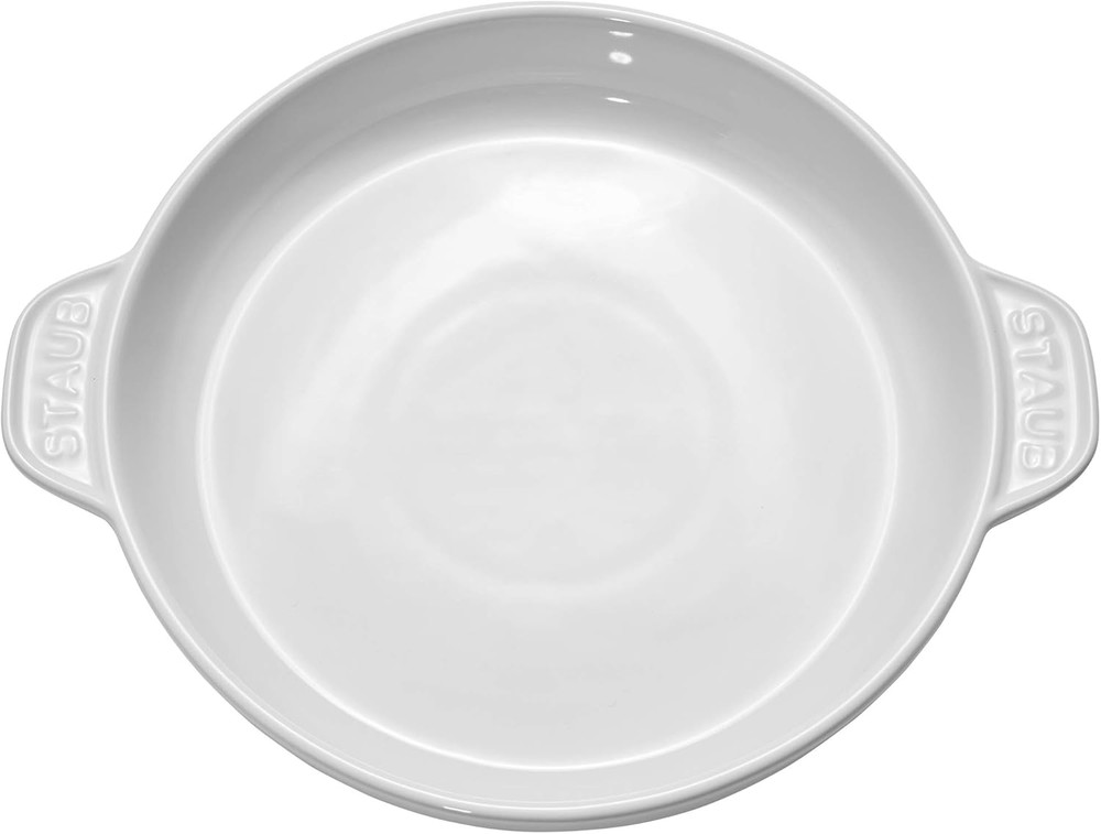 Ceramic 8-Inch round Covered Brie Baker - White