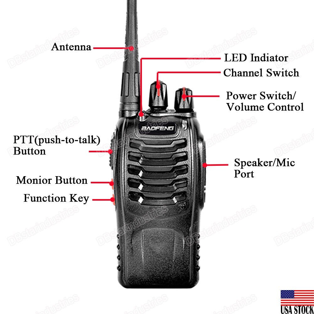 Baofeng Pofung BF-888s UHF 400-470MHz ABS Two-way Ham Radio Walkie Talkies 1pc